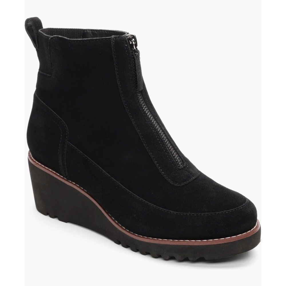 Sanctuary Ever Wedge Booties Women's Size 6 Black Suede NIB